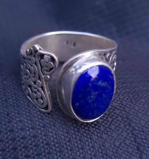 Bague Chevalière Lapis Lazuli Argent 950 Bleu Royal - Vue principale | Artisanat Mexique