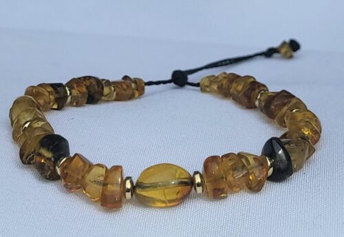 Bracelet Perles Ambre Pyrite du Chiapas - Bijou Artisanal Mexicain Femme - Vue principale | Artisanat Mexique