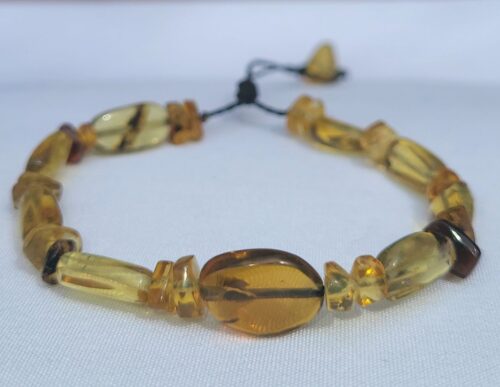 Bracelet Ambre Doré Géométrique du Chiapas - Vue principale | Artisanat Mexique