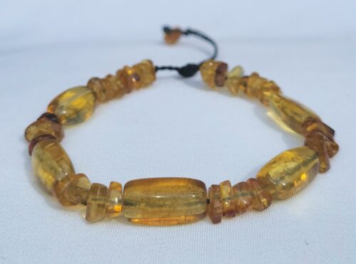 Bracelet Ambre Doré Strié du Chiapas - Vue principale | Artisanat Mexique