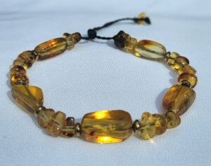 Bracelet Ambre Doré Luxe du Chiapas - Bijou Artisanal Mexicain Femme