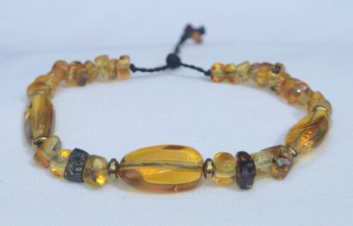 Bracelet Perles Ambre Multicolores du Chiapas - Vue principale | Artisanat Mexique