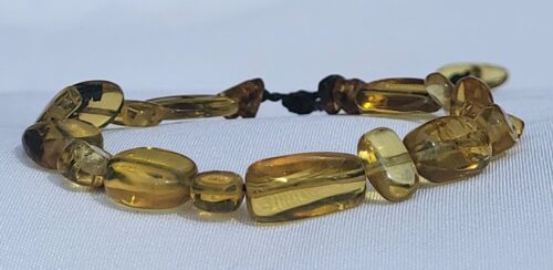 Bracelet Ambre Géométrique du Chiapas Doré - Bijou Artisanal Mexicain Femme - Vue principale | Artisanat Mexique