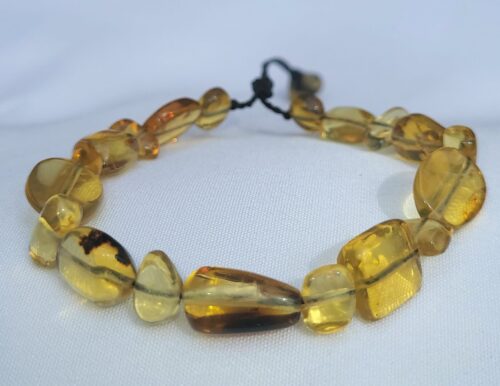 Bracelet Ambre Doré Translucide du Chiapas - Vue principale | Artisanat Mexique