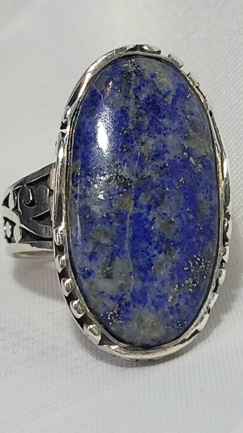 Bague Lapis Lazuli Argent 950 Fait Main