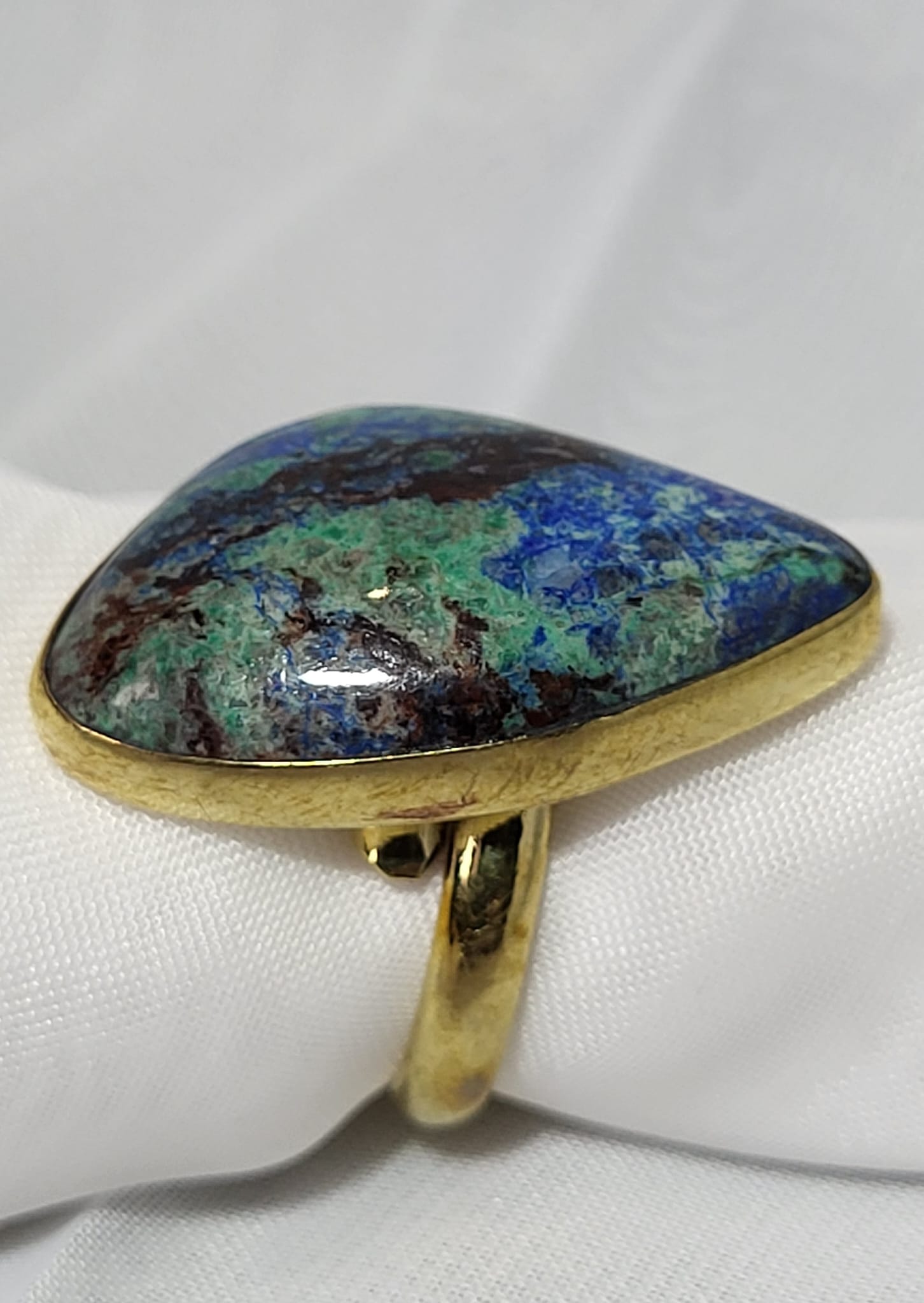 Bague Chrysocolle Bronze Artisanat Mexique