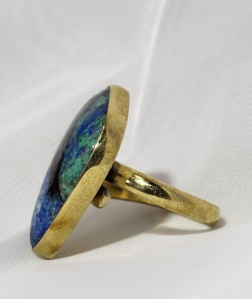 Bague Chrysocolle Bronze Artisanat Mexique