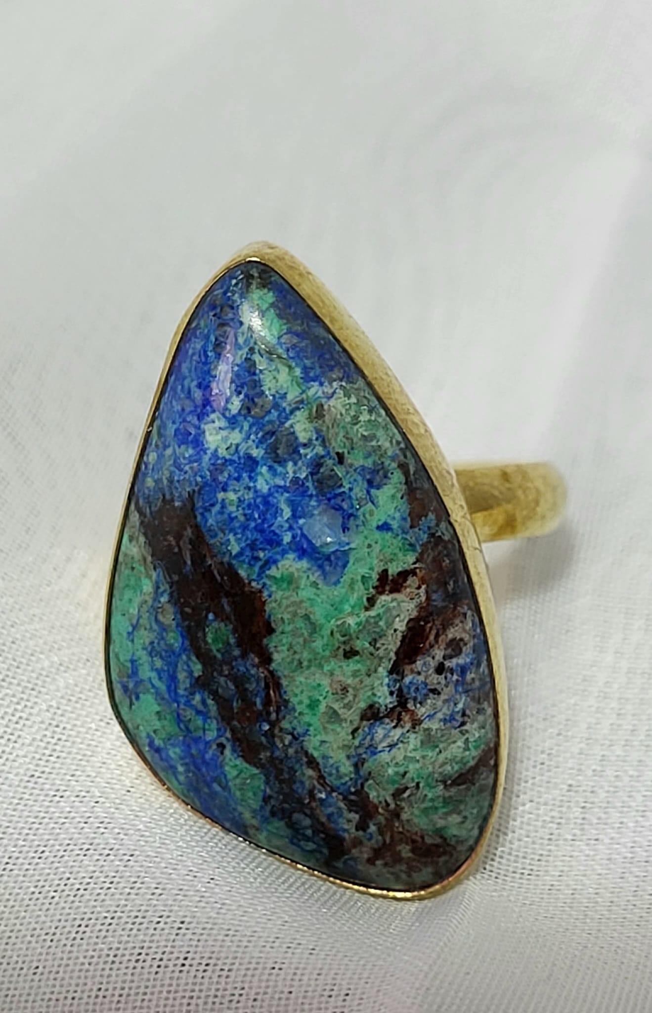 Bague Chrysocolle Bronze Artisanat Mexique