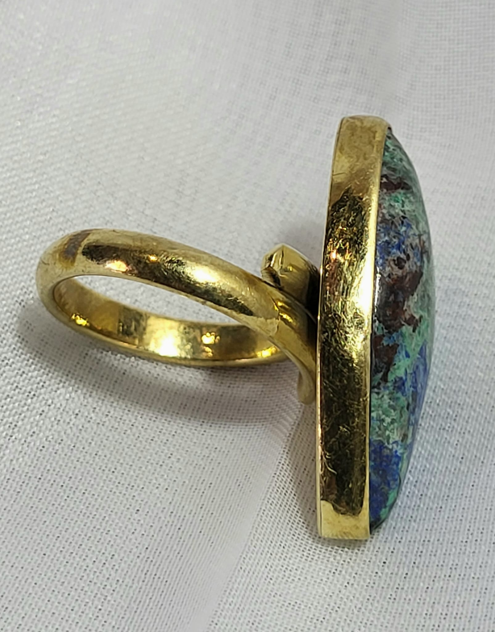 Bague Chrysocolle Bronze Artisanat Mexique