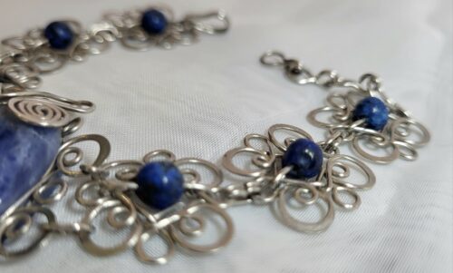 Bracelet Filigrane Sodalite Bleue Orfèvrerie