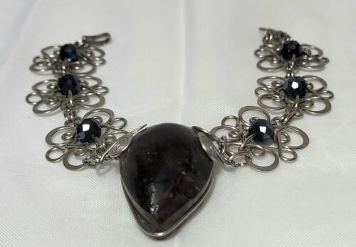 Manchette Obsidienne Noire Volcanique Acier