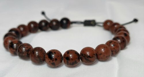 Bracelet Obsidienne Acajou Volcanique Mexique