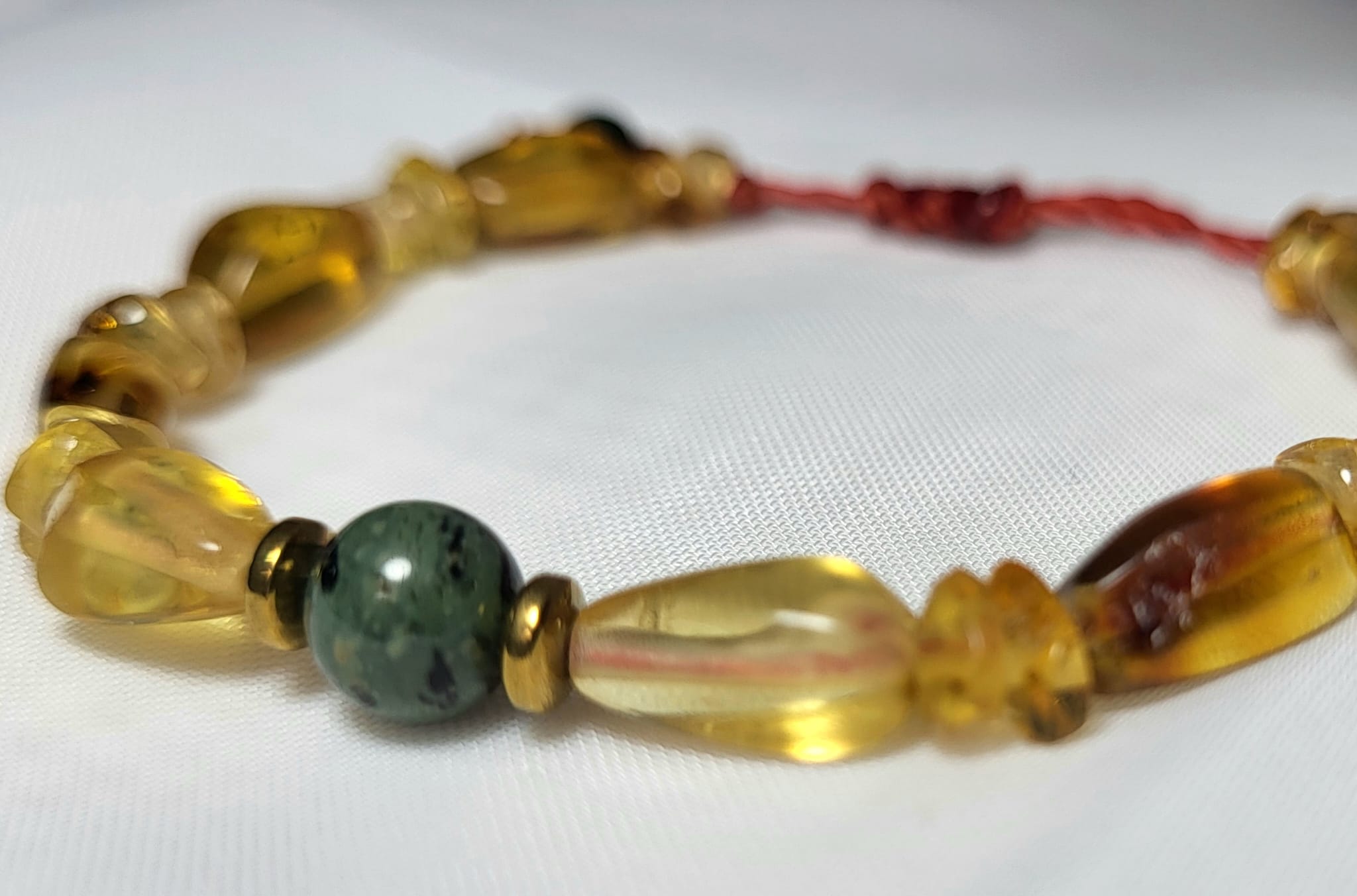 Bracelet Enfant Ambre & Jade Chiapas Fait Main
