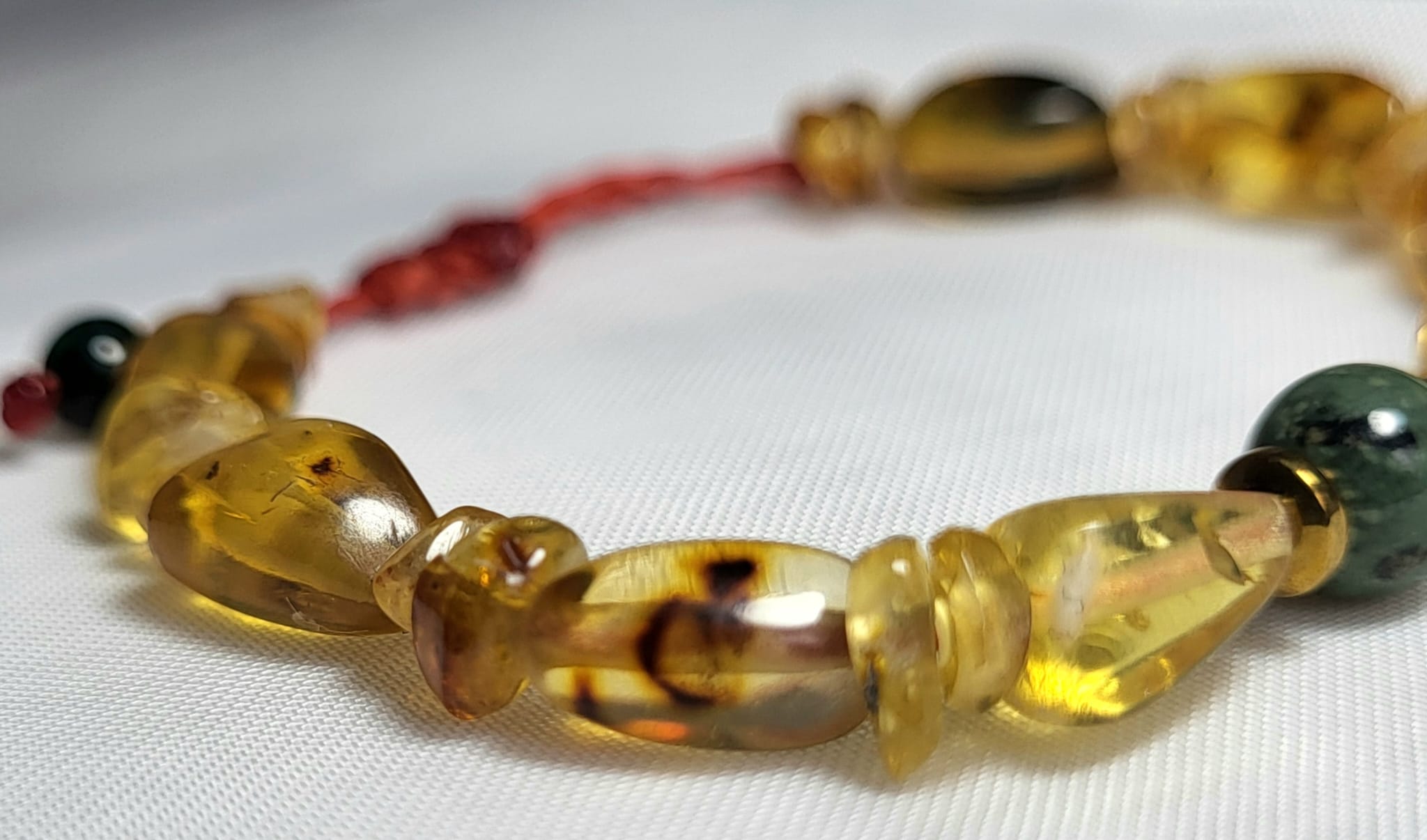 Bracelet Enfant Ambre & Jade Chiapas Fait Main
