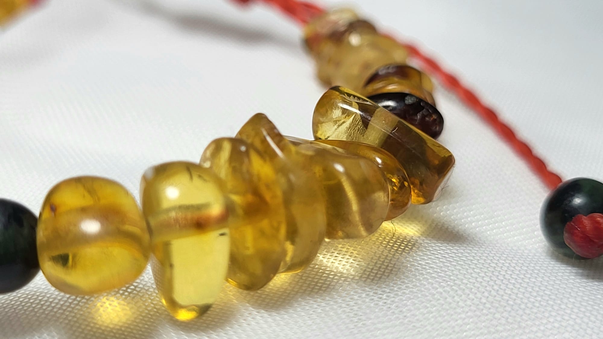 Bracelet Enfant Jade & Ambre Chiapas Maya Fait Main