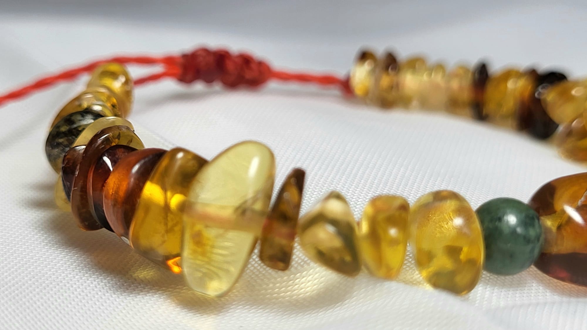 Bracelet Enfant Jade & Ambre Chiapas Maya Fait Main