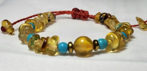 Bracelet Enfant Ambre & Turquoise Protection