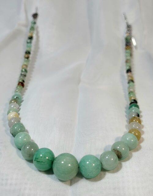 Collier Amazonite Naturelle Dégradé Fait Main