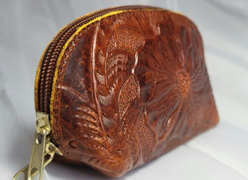 Porte-Monnaie Cuir naturel Artisanat Mexicain