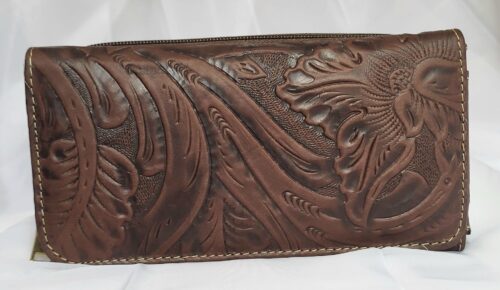 Portefeuille Cuir Marron naturel Artisanat Mexicain