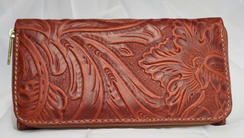 Portefeuille Naturel Foncé Artisanat Mexicain