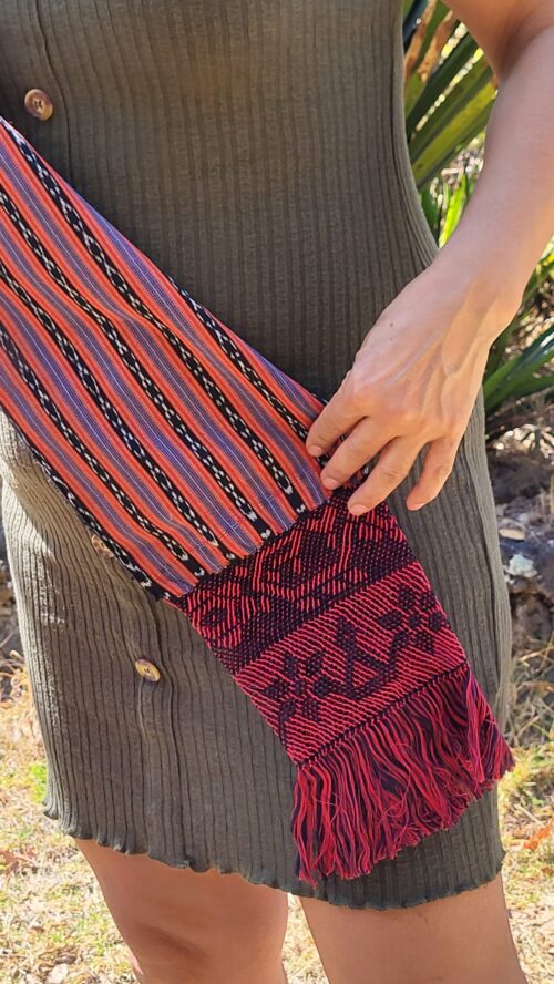 Châle Foulard Coton Orange et bleu Shakiras