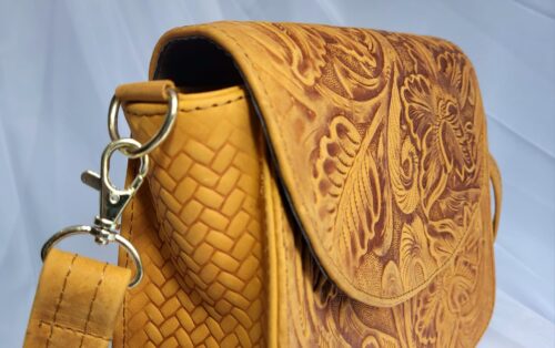 Sac Cuir Moutarde Artisanat Mexicain