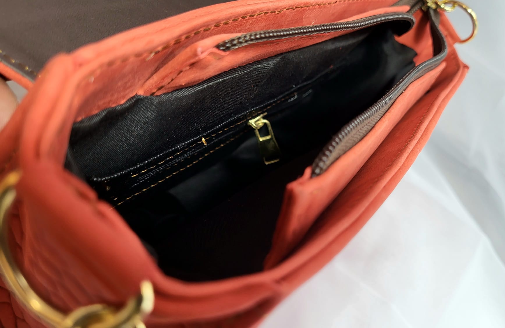 Sac Cuir Rouge Artisanat Mexicain Bandoulière