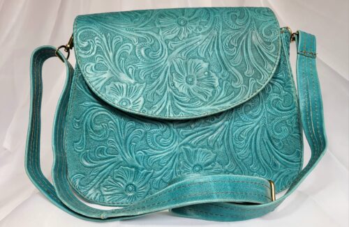 Sac Cuir Turquoise Artisanat Mexicain