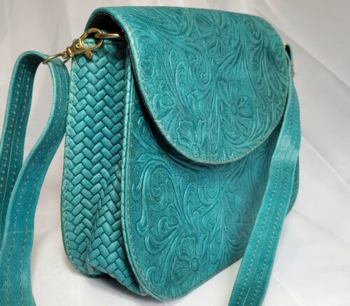 Sac Cuir Turquoise Artisanat Mexicain