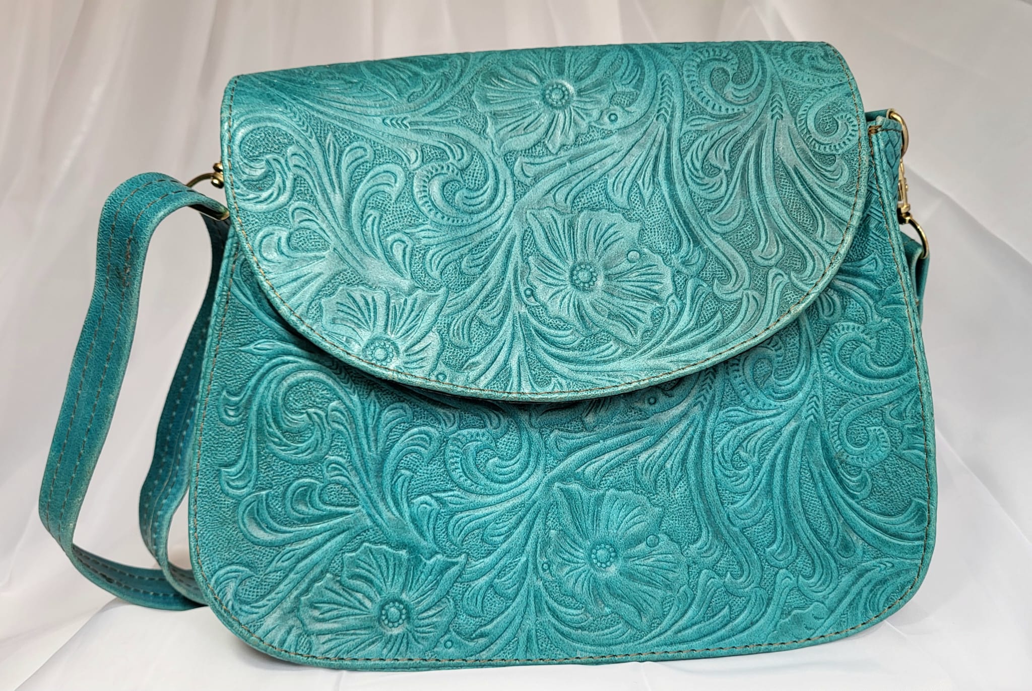 Sac Cuir Turquoise Artisanat Mexicain